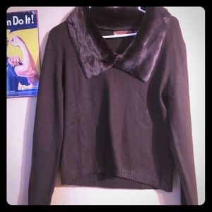 Lee Jeans large fur cardigan